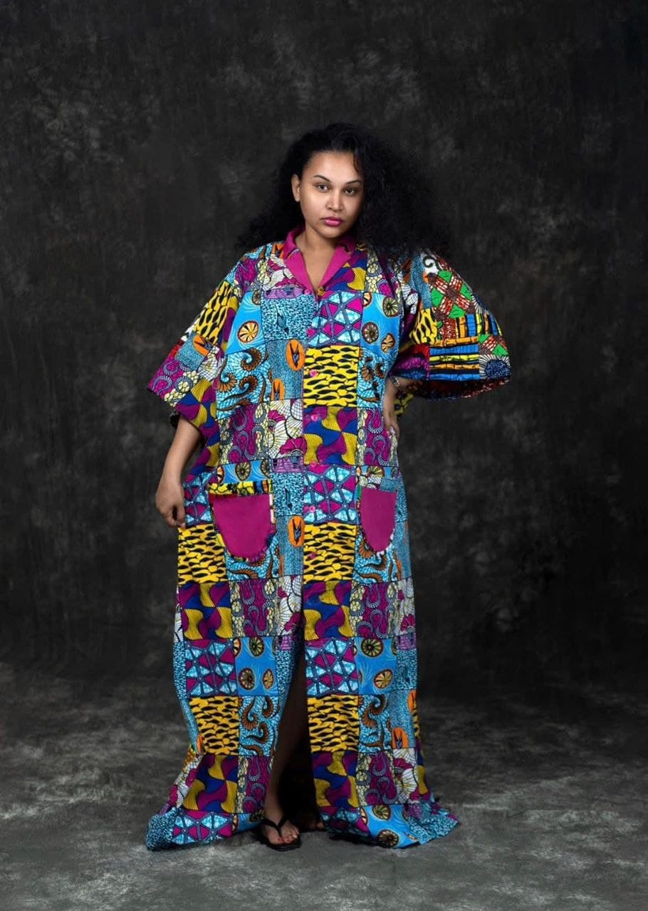 Boubou Akwaba — Patchwork wax · multicolore